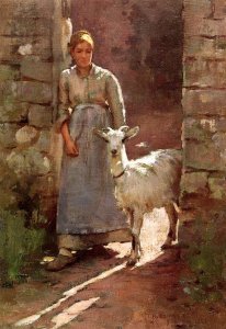 Girl with Goat 1886